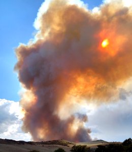 Crop fire in Northern California