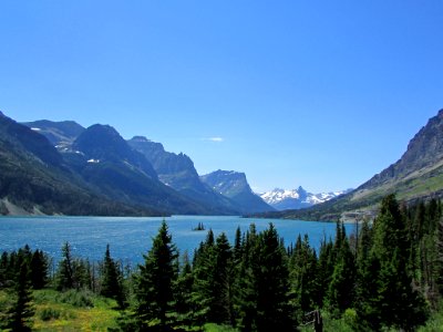 St. Mary Lake at Glacier NP in MT photo