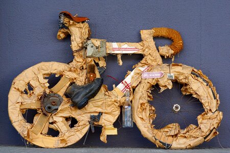 Road bike art wrapped up