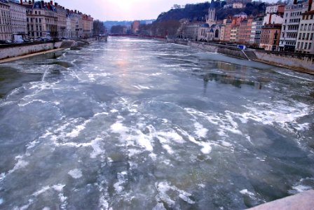 La Saône gelée. photo