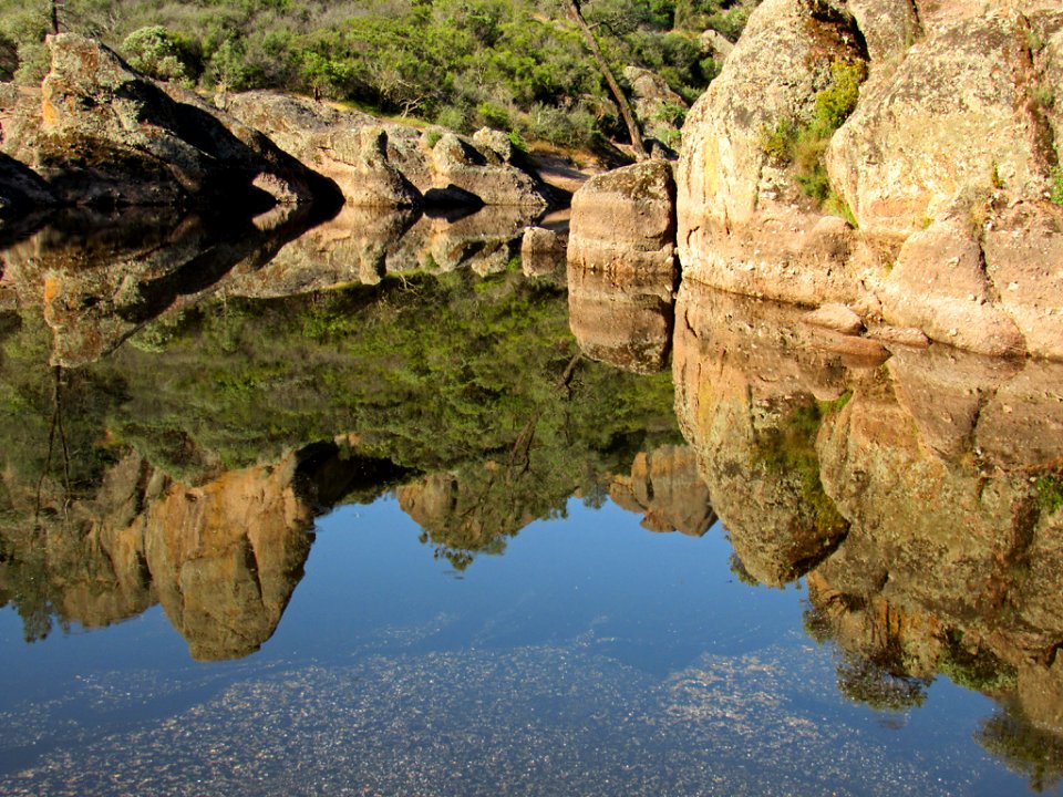 Bear Gulch Reservoir at Pinnacles NP in CA