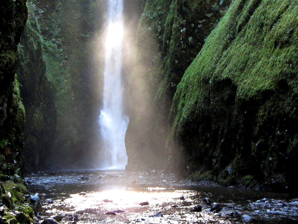 Oneonta Gorge at Columbia River Gorge in OR