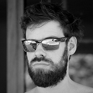 Sunglasses beard hipster