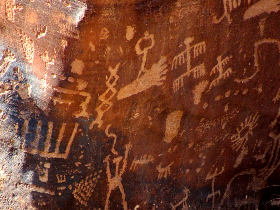 Newspaper Rock Petroglyphs at Petrified Forest NP in Arizona