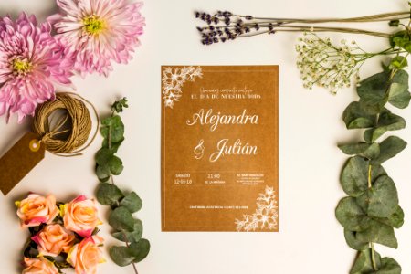 Invitación de boda diseñada por mí