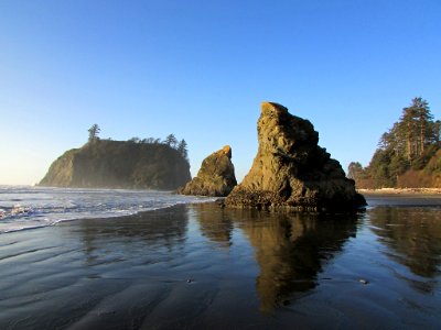Sunset at Ruby Beach at Olympic NP in WA