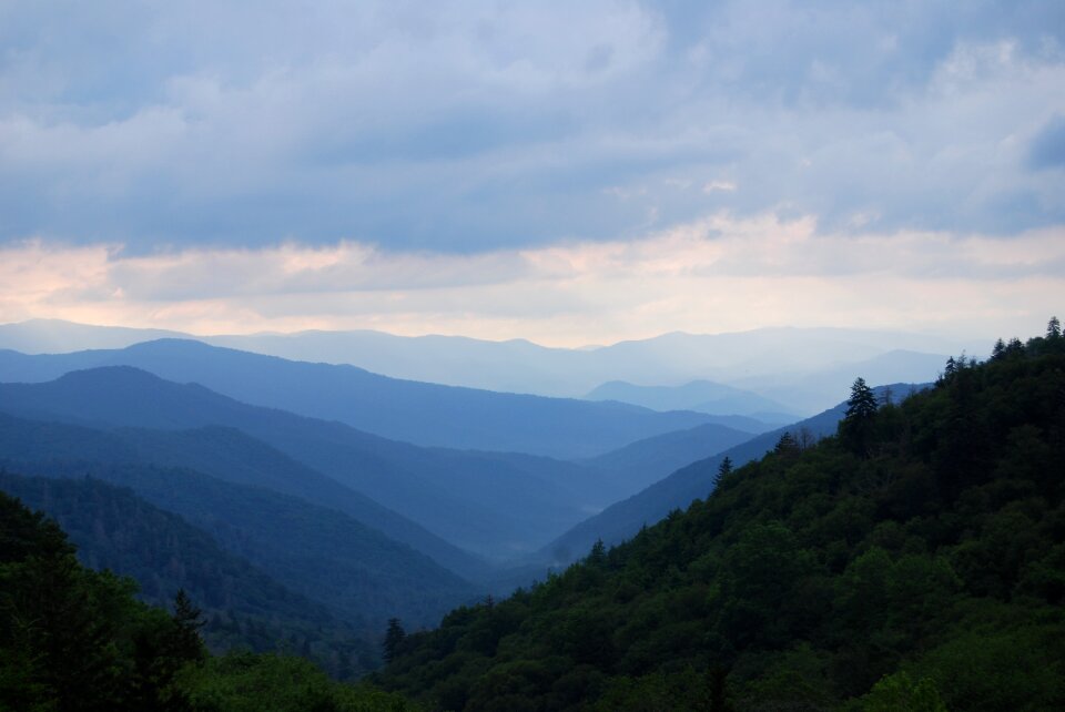 Mountains fog landscape