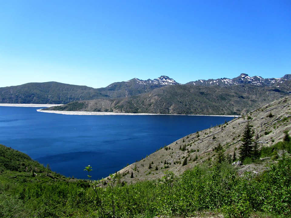 Spirit Lake at Windy Ridge by Mt. St. Helens in Washington