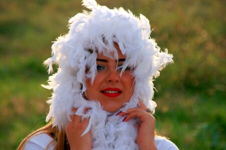 Snowflakes feather white