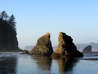 Sunset at Ruby Beach at Olympic NP in WA