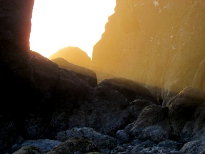 Sunset at Ruby Beach at Olympic NP in WA