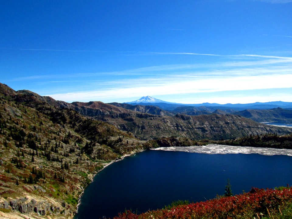 Mt. Adams and St. Helens Lake at Mt. Margaret Backcountry in WA