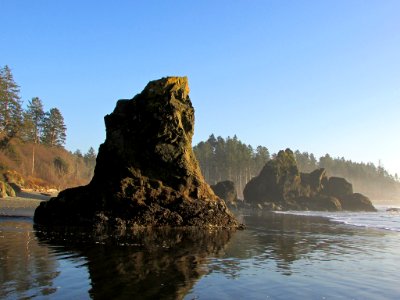 Sunset at Ruby Beach at Olympic NP in WA