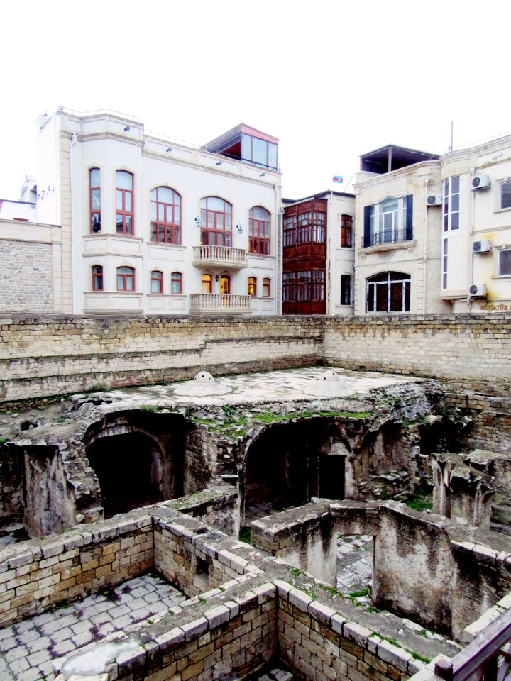 Ruins of 15th century baths Baku Azerbaijan