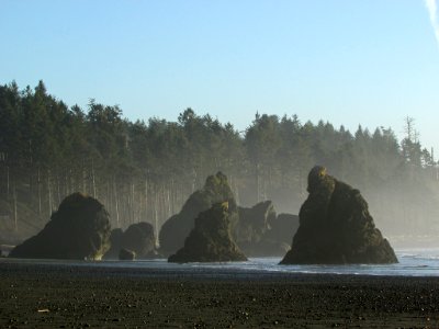 Sunset at Ruby Beach at Olympic NP in WA