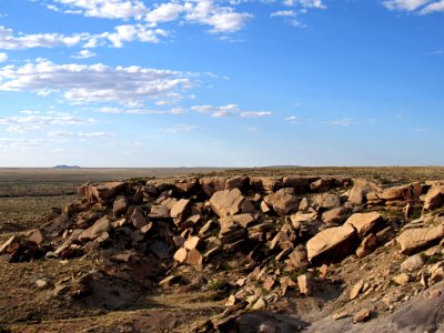 Newspaper Rock at Petrified Forest NP in Arizona
