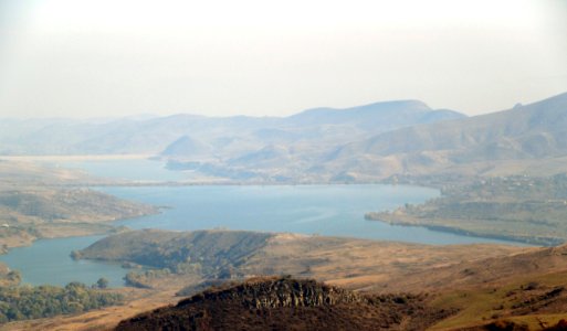View of Azerbaijan and Armenia from the border region