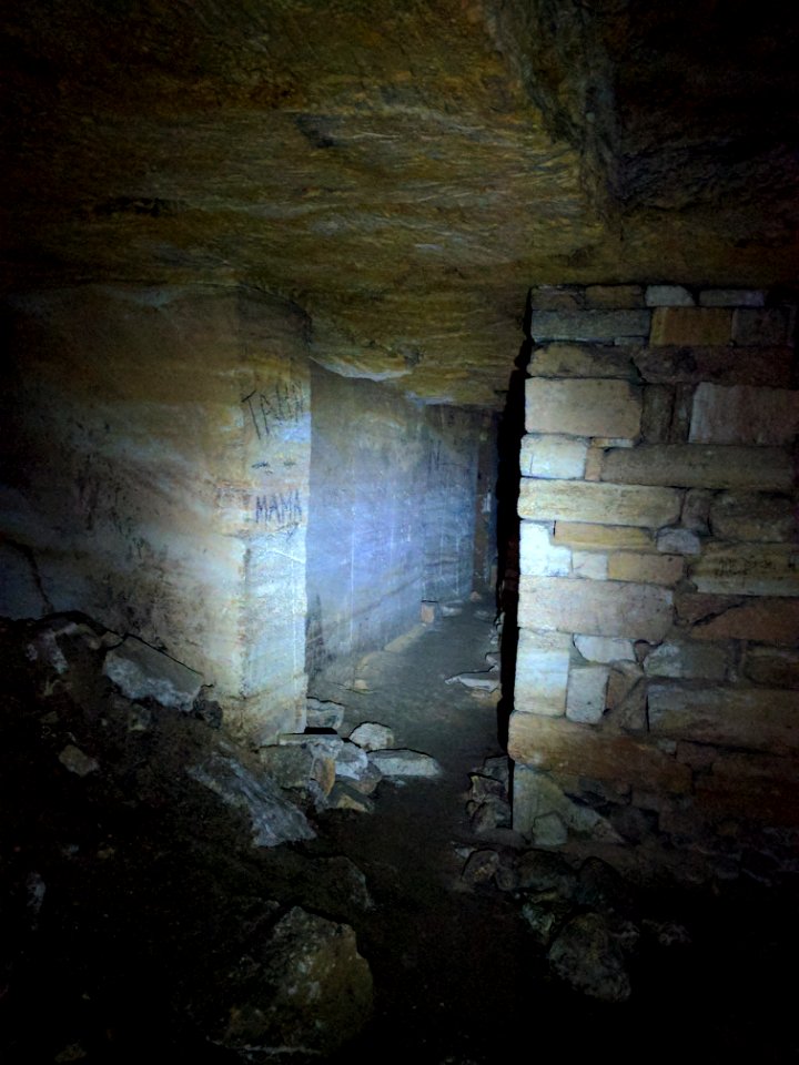 Rooms for people to live during WWII and the partisans to hide Odesa Catacombs Ukraine