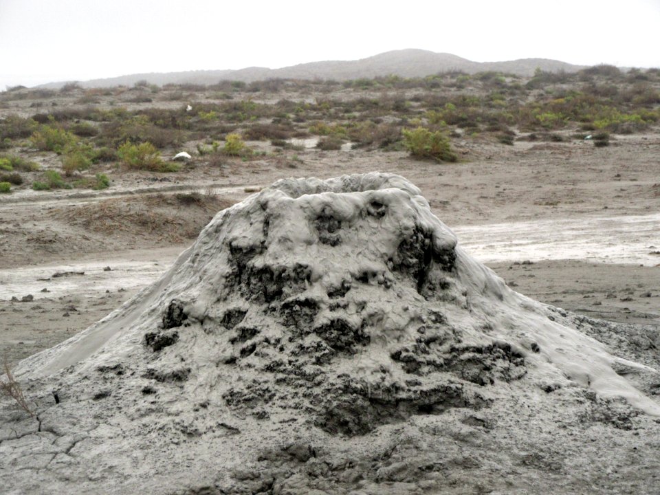 nice conical mud volcano Azerbaijan