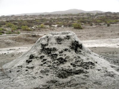 nice conical mud volcano Azerbaijan photo