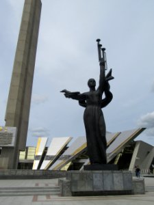 Trumpet statue at the Museum of the Great Patriotic War Belarus Minsk