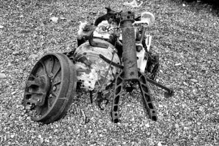 Tractor bits on Aldeburgh beach. photo