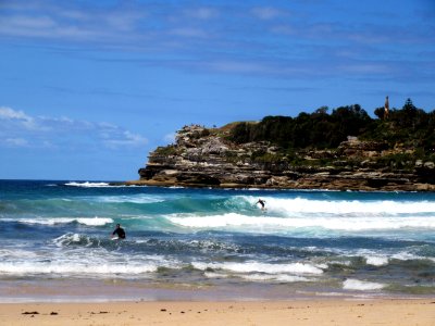 Surfer and Mackenzies Point Sydney Australia photo