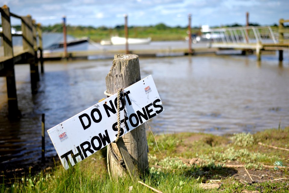 Do not throw stones.