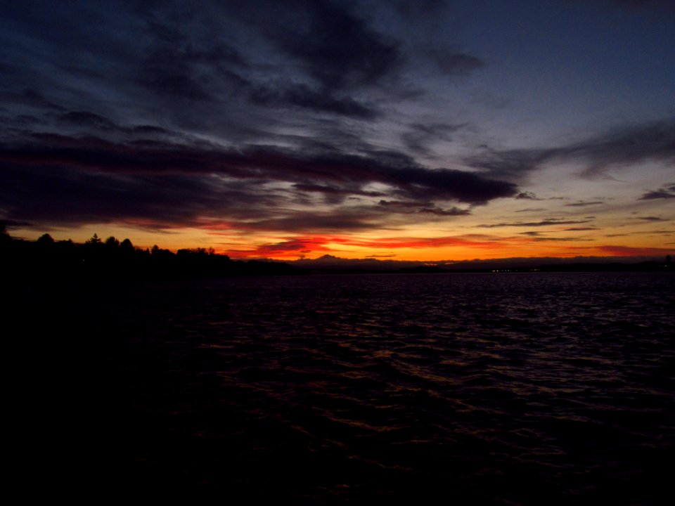 Sunrise at Columbia River and Mt. Hood
