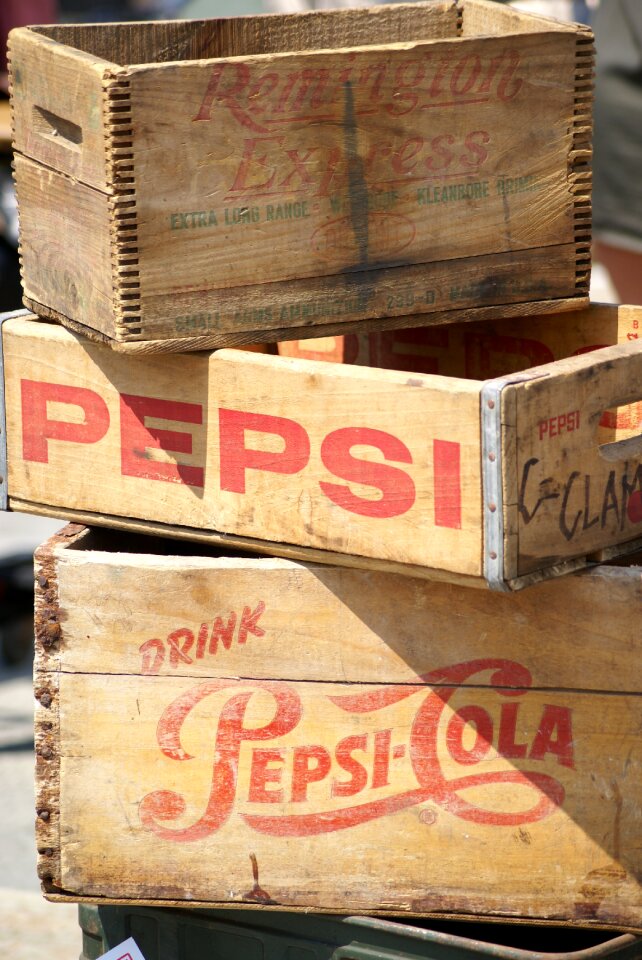 Vintage marketing crates
