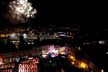 Newark Fireworks Over Newark Royal Market