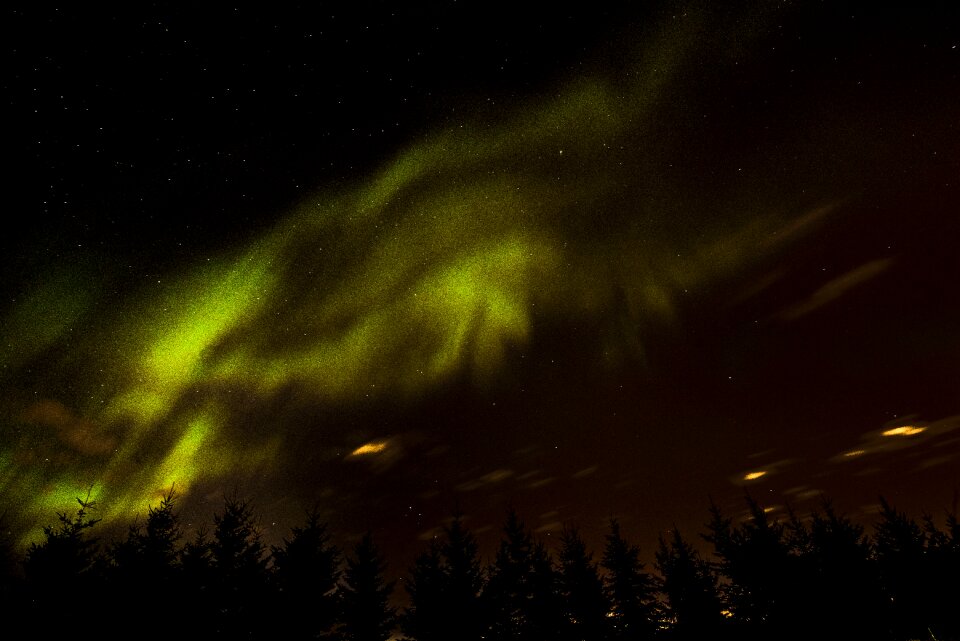 Night borealis nature