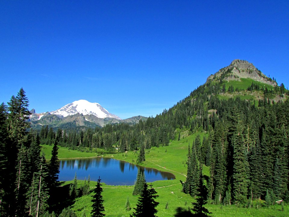 Tipsoo Lake at Mt. Rainier NP in WA