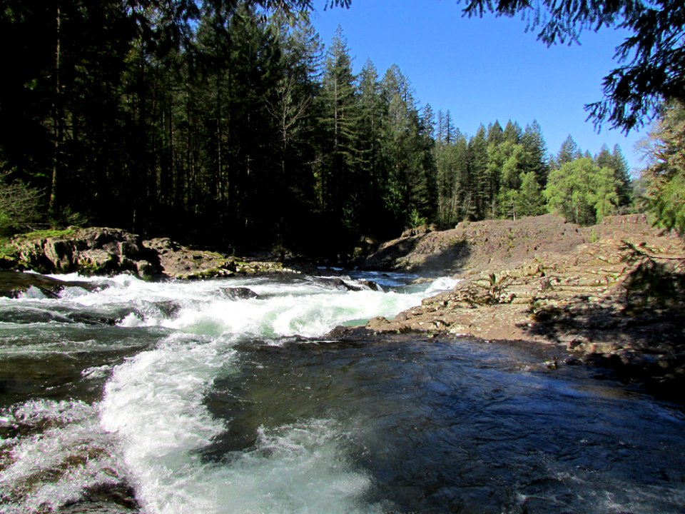 Lucia Falls Park at Lewis River in WA