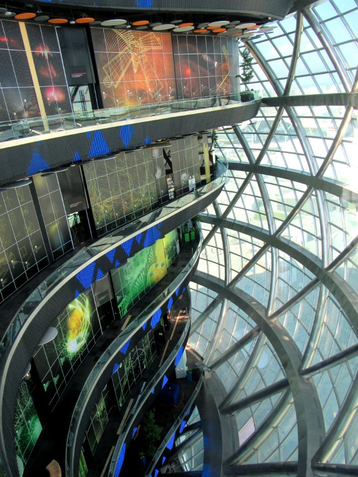 Inside the sphere National Pavilion Expo 2017 Astana Kazakhstan