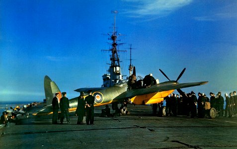 PX 212 Sea Hornet F20 Prototype HMS Ocean April 1945
