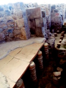 Floor and heating stones of Bathhouse Garni Armenia
