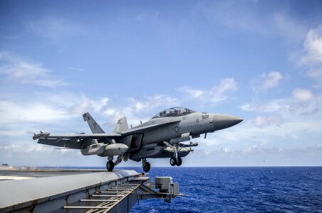 Aircraft carrier sea ocean photo