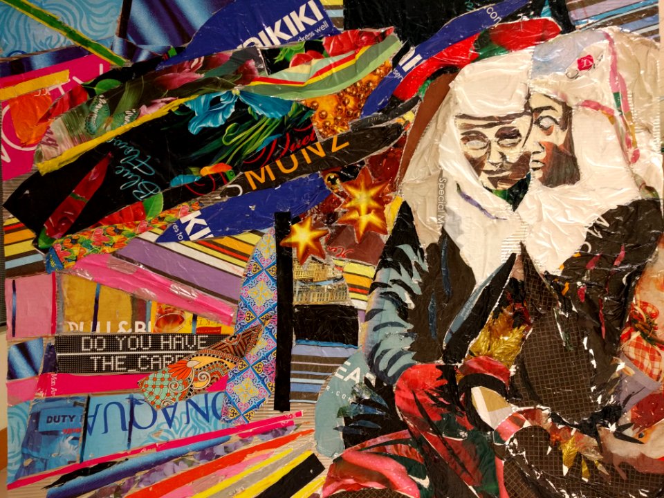 Saule Suleimenova Painting out of plastic bags Museum of Kazakhstan Astana