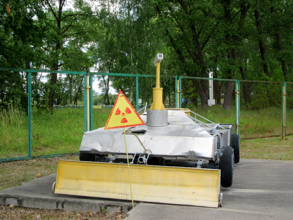 Robots used to clean up the fallout Chernobyl exclusion zone Ukraine