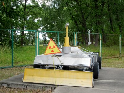 Robots used to clean up the fallout Chernobyl exclusion zone Ukraine