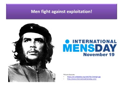 Men fight against exploitation!