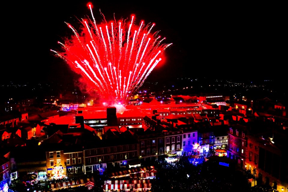 Newark Firewoeks Over Newark Royal Market