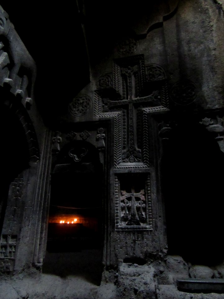 Chapel in the Gavit of Geghard Monastery Armenia photo