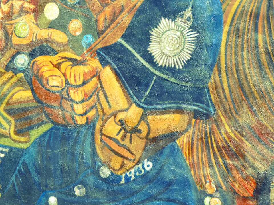 Police whitechapel painting