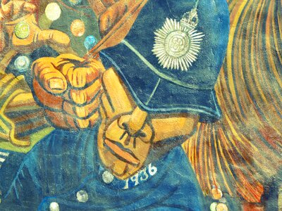 Police whitechapel painting