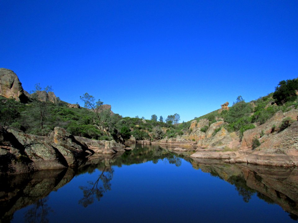 Bear Gulch Reservoir at Pinnacles NP in CA