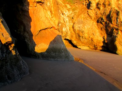 Hug Point at Pacific Coast in OR