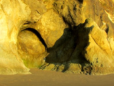 Hug Point at Pacific Coast in OR