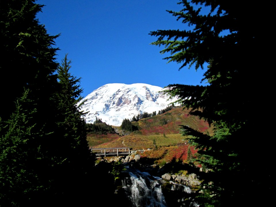 Myrtle Falls on Skyline Trail at Mt. Rainier NP in WA